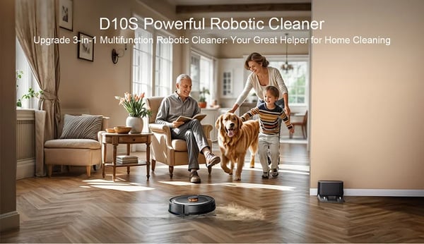 Robotstøvsuger, Kraftig Sugeevne, Smart Navigation,Teendow D10S Max