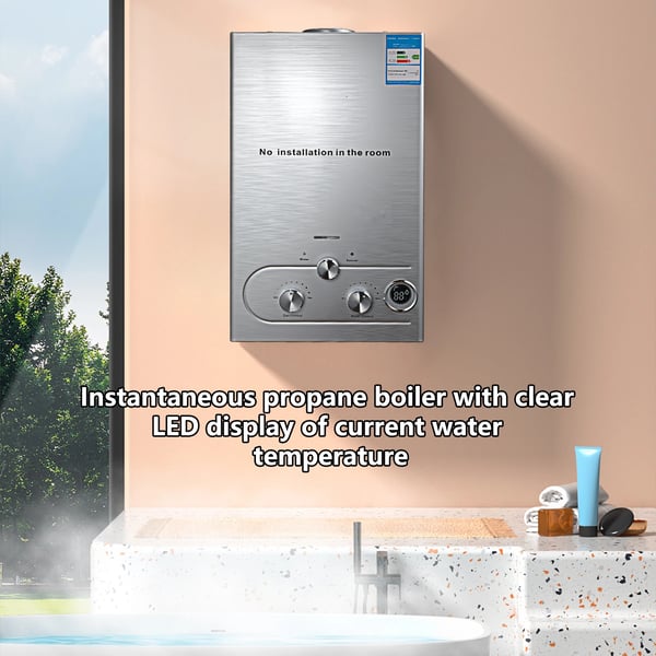 Vesilämmitin, 8L/min Kuumaa Vettä, Energiatehokas Suunnittelu,6L 16KW