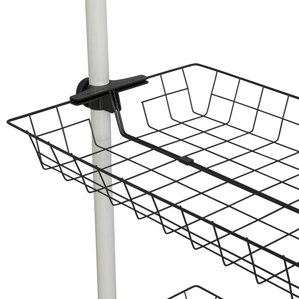 Opbevaringskurve, Metal Konstruktion, Kompatible med Garderobesystemer,sort