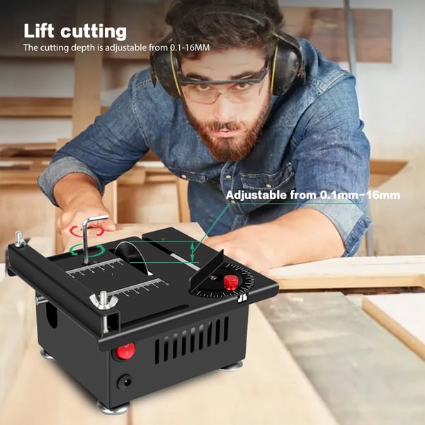 Bordsav, Kompakt Design, Effektiv Batteridrift,Med 1×Batteri