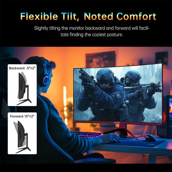 Gaming Monitor, 180Hz Opdateringshastighed, 2560x1440 Opløsning,KTC H32S17, EU Stik
