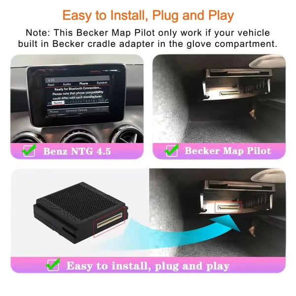 Trådløs CarPlay-adapter, Bluetooth-forbindelse, understøttelse af flere enheder,NTG 4.5
