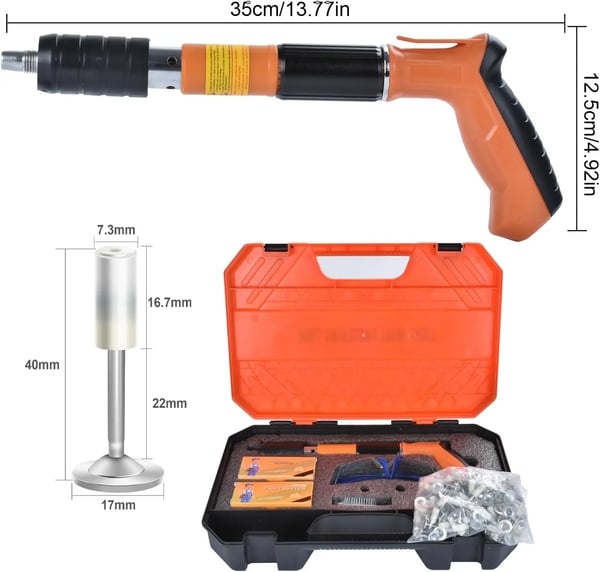 Betongspikpistol, 5-hastighetsjusterbar, kompakt och bärbar,5 Växlar