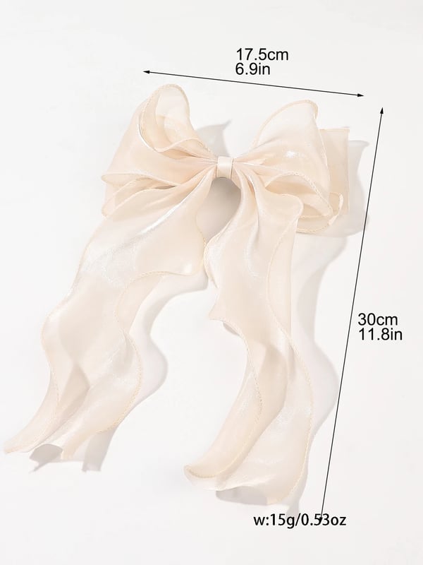 Hiusklipsi, samppanja organza-rusetti, kevyt muotoilu, samppanja