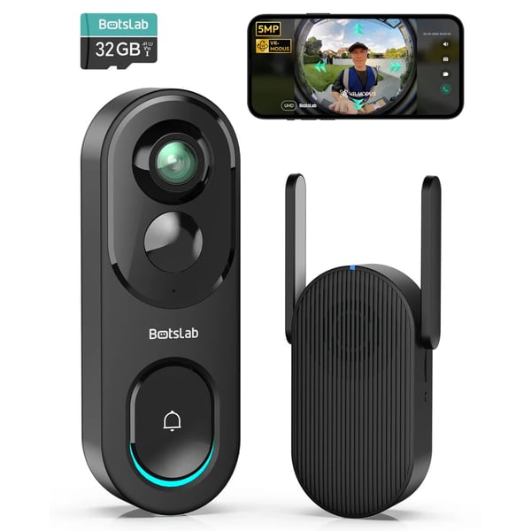 Videoväliovi, korkean resoluution kamera, 180° panoranäkymä,Botslab R810, EU Plug