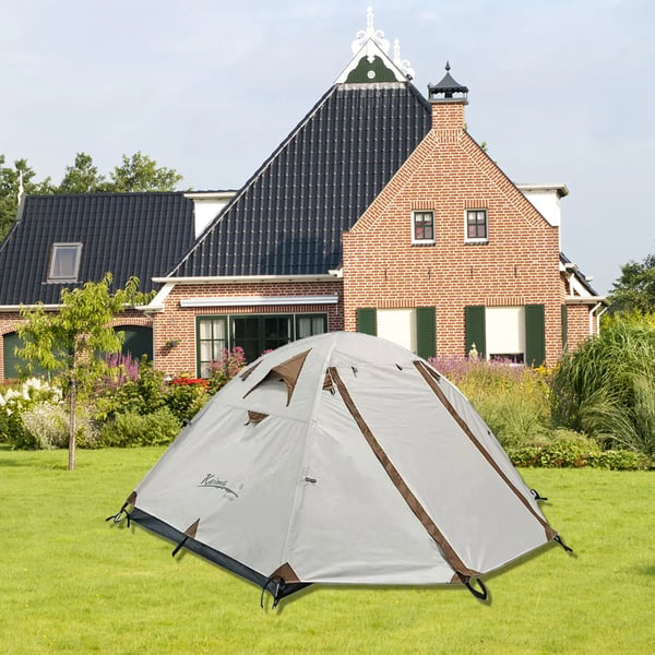 Campingtelt, Vandtæt, Ultralight Bærbart Design,grå