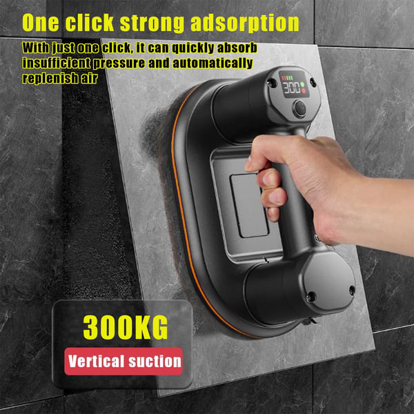 Elektrisk vakuum sugekop, 300 kg belastningsevne, ergonomisk design,Sort