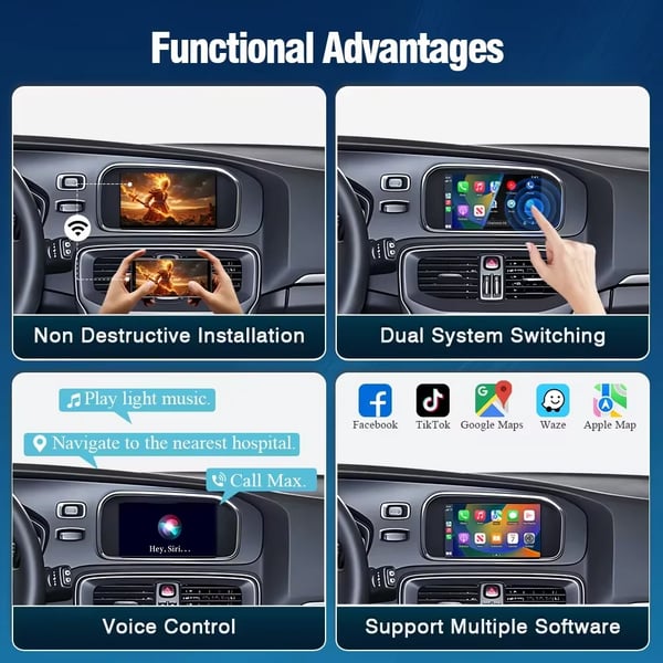 CarPlay ja Android Auto -moduuli, langaton yhteys, helppo asennus,Alfa varten