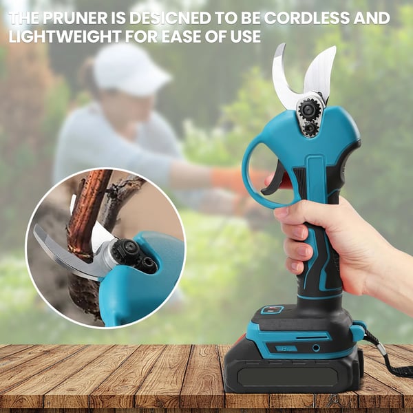 Beskærersaks, trådløs elektrisk, ergonomisk design,EU, 2 Batteri