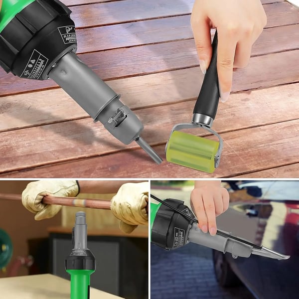 Plastsvetsningspistol, 1600W effekt, justerbar temperaturkontrol,220V, Et sæt