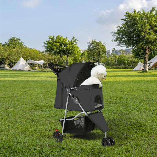 Pet Barnevogn, Praktisk Design, Behageligt Interiør, Sikkerhedsfunktioner,sort