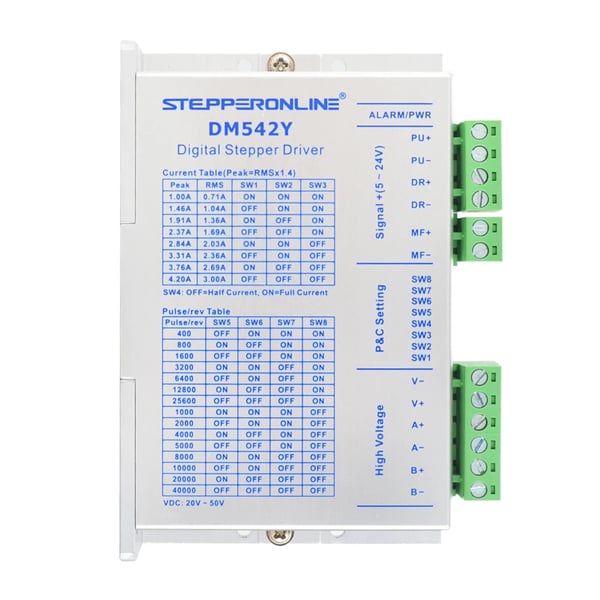 Stepper-moottorisetti, 1.9 Nm pidotvääntömomentti, 2.8 A virta per vaihe, Nema 23 -koko,8mm
