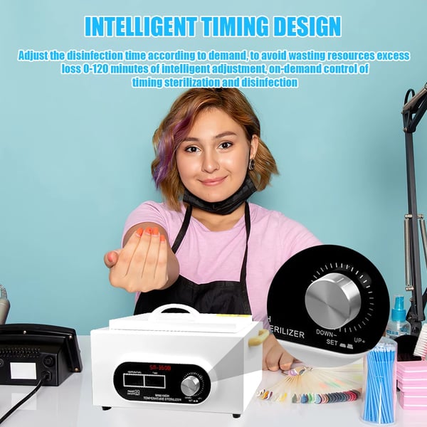 Tørvarme Sterilisator, Højtemperatur Desinfektion, Intelligent Timer,HVID