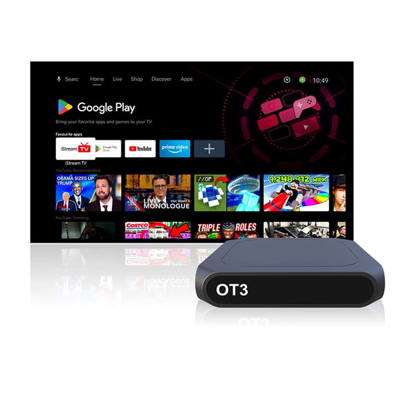 Ostark Android TV Box, 6K Support, 2GB DDR4 RAM, 32GB Lagerplads,EU-stik