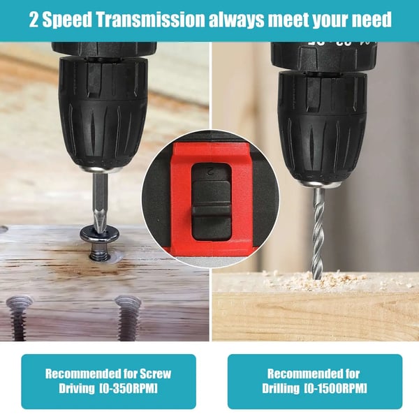 Slagskruvdragare, 32 N·m vridmoment, sladdlös design,Med 2 × Batteri