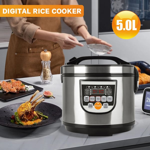 Riisikeitin, 5L kapasiteetti, monitoimikeitto,5L