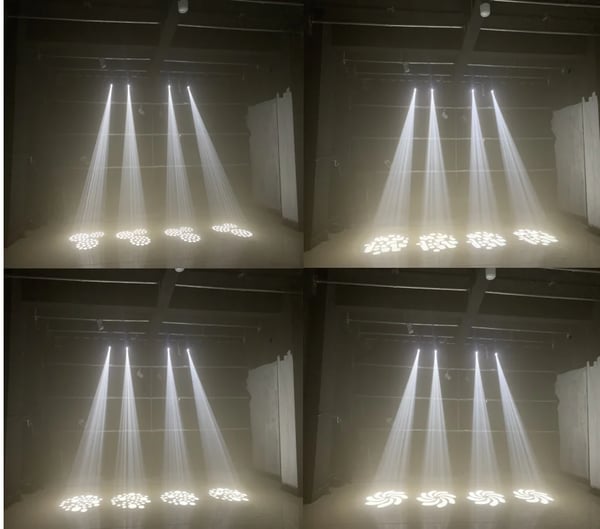 Mini LED Moving Head Spot, 8 Gobos, 8 Farvemuligheder,EU stik