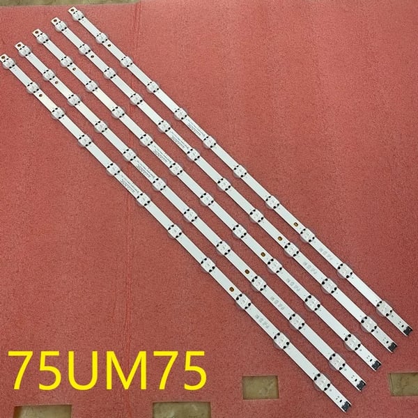 LED Baggrundsbelysningsstrimmel, 834mm Længde, 11 LED'er, Kompatibel med 75UM7000PLA, 75UN7070PUC, Standard Dioder