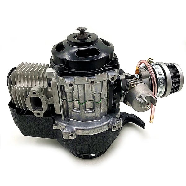 Motor, 49cc 2-takt, dragstart,Svart