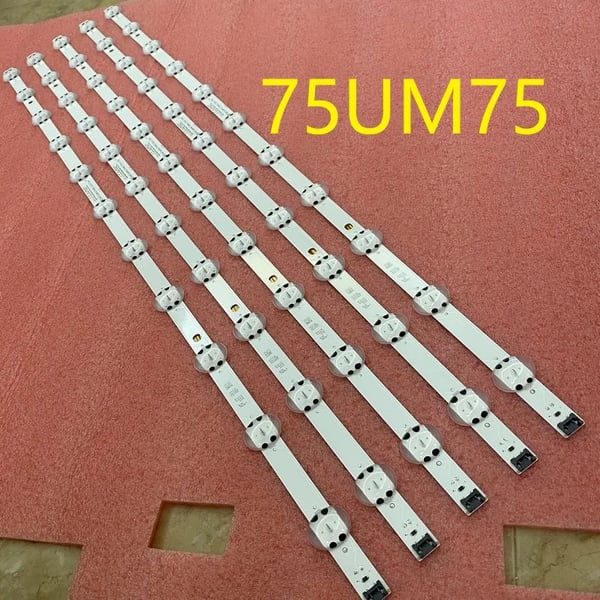 LED Baggrundsbelysningsstrimmel, 834mm Længde, 11 LED'er, Kompatibel med 75UM7000PLA, 75UN7070PUC, Standard Dioder