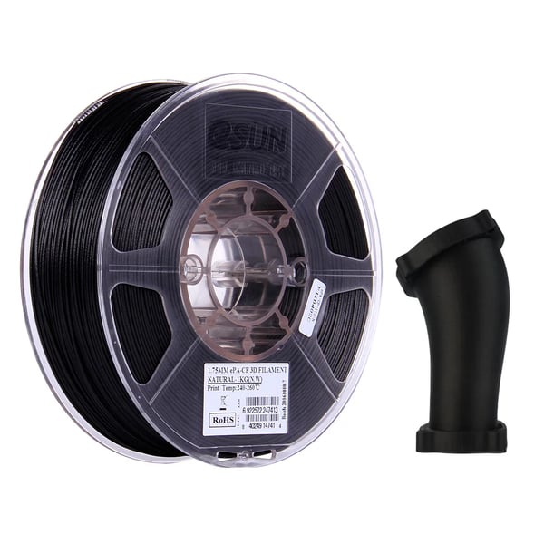 3D-printer filament, kulfiberfyldt nylon, høj sejhed,1.75mm naturlig