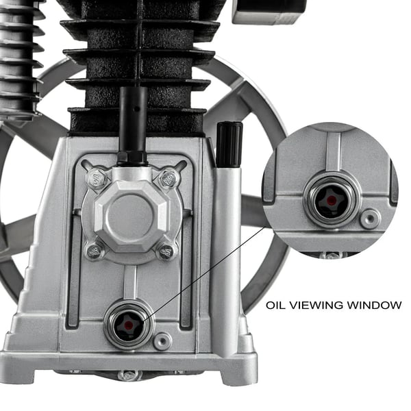 Luftkompressor, Dobbeltcylinderdesign, 375 L/MIN Kapacitet, Olie-smurt