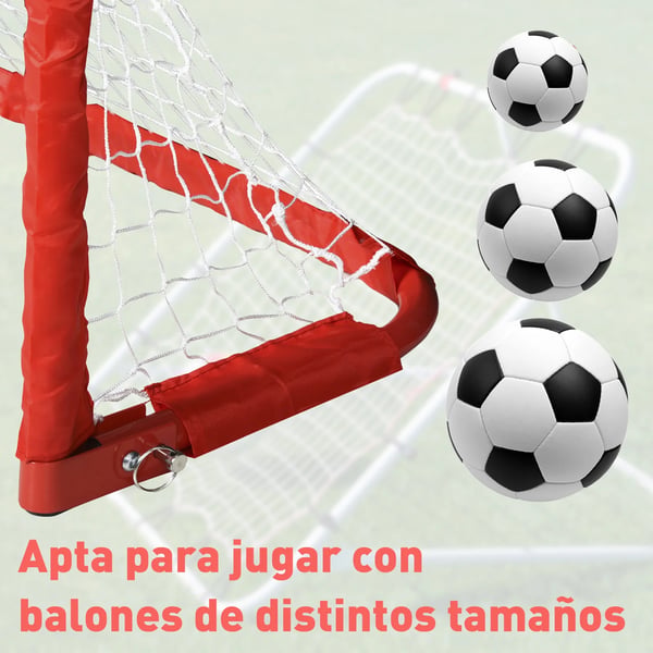 Sammenklappelige fodboldmål, holdbart plastik og stål, 4,5 ft x 3 ft, egnet til alle aldre, hurtig montering, udendørs brug