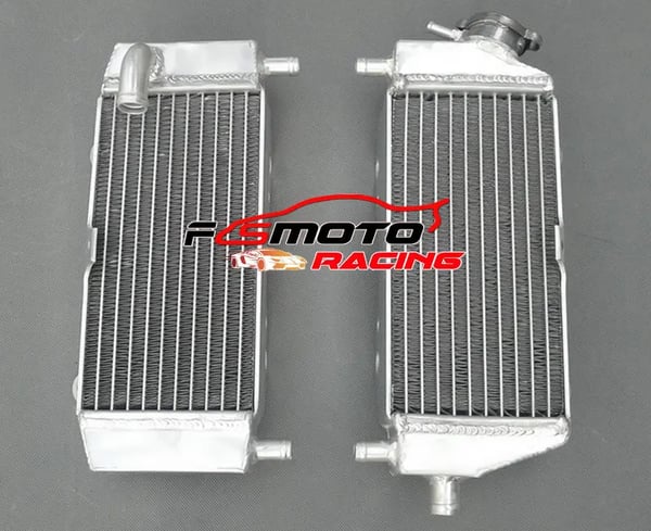 Radiator, Aluminiumlegering, Dimensioner kompatible med 2003-2004 modeller, Designet til Kawasaki KX 250, Forbedret køleeffektivitet, Nem installation