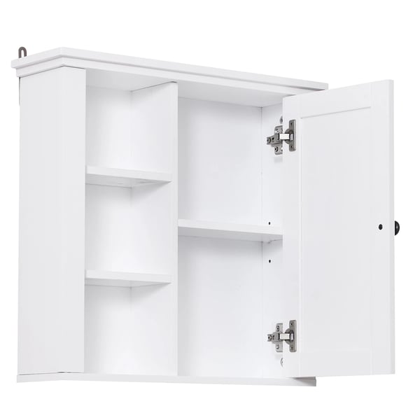 Badeværelsesskab, Dimensioner 53x14,5x50,5cm, 3 Niveauer, Rullende Dør, Samling Påkrævet, Ingeniørtræ