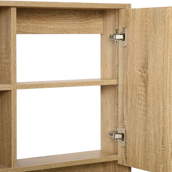 Badeværelsesskab, Højdejusterbar Hylde, 60cm Bredde, 15cm Dybde, 76cm Højde, MDF Konstruktion