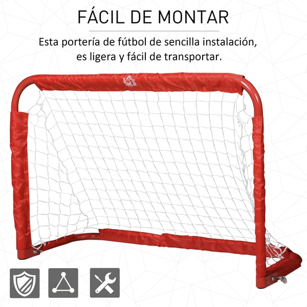 Sammenklappelige fodboldmål, holdbart plastik og stål, 4,5 ft x 3 ft, egnet til alle aldre, hurtig montering, udendørs brug