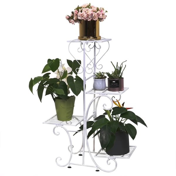 Plantebord, 4 niveauer, holdbar metal konstruktion,HVID