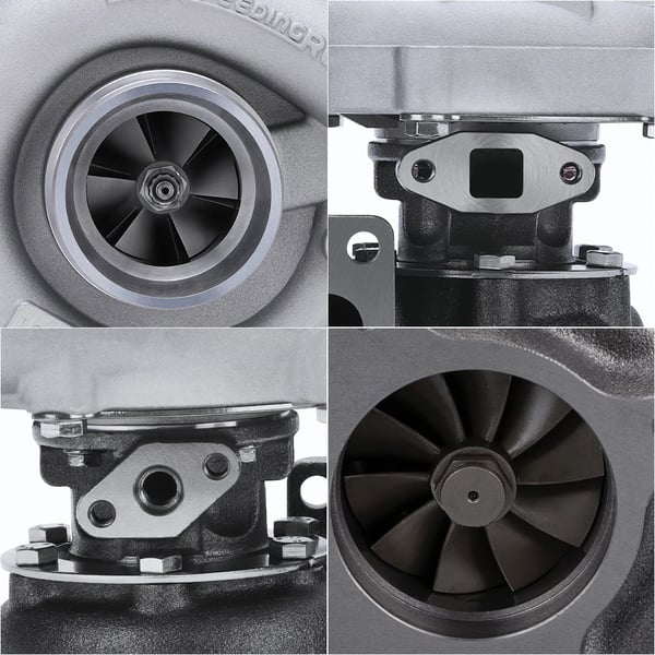 Turbocharger, Højtydende eftermarked erstatning, Dimensioner 26x25x23 cm, Kompatibel med 1.5L til 2.5L motorer, Øg hestekræfter op til 400+, Oliekølet