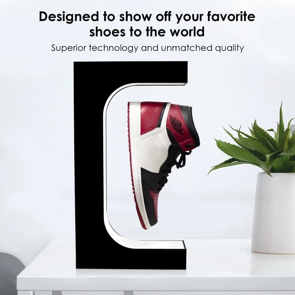 Sko Display Stativ, Magnetisk Levitation, 360-Graders Rotation,EU stik 220V