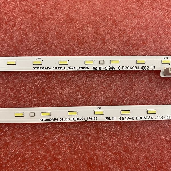 LED Baggrundsbelysning, 51 LED'er, Kompatibel med SONY KD-55X8500E, KD-55XF8096, KD-55XE7096, KD-55XE7002