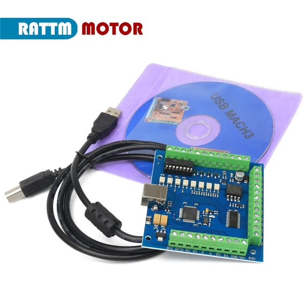 3-akse CNC-controller kit, steppermotor 1,8 grader, holdet moment 270 oz-in, dimensioner 57x57x76 mm, strøm 3A, TB6600-driver inkluderet