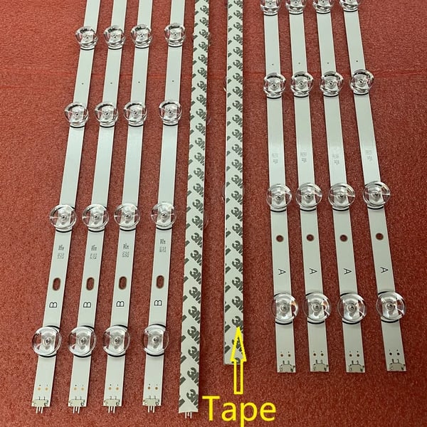 LED Baggrundsbelysningsstrimmel, 1156mm, Aluminium Materiale, Kompatibel med Flere Modeller, DC Strømkilde, 100000 Timer Levetid