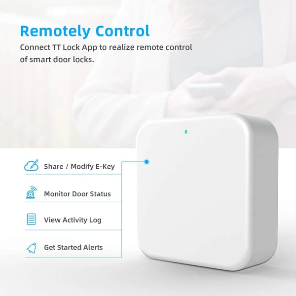Elektronisk Dør Lås, Bluetooth 4.0, Wi-Fi, 220V Strømforsyning, Dimensioner B60 * H138 * D12 mm, CE Certificeret
