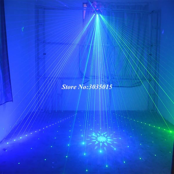 Scene Laserlys, RGB Farveeffekter, DMX Kontrol,EU stik