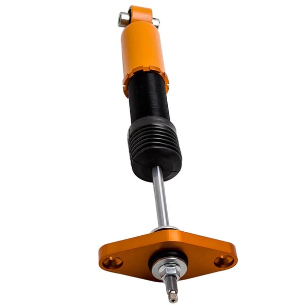 Coilover-jousitus, 24-suuntaisesti säädettävä iskunvaimennin, etujousen jäykkyys 6 kg/mm, takajousen jäykkyys 9 kg/mm, pituus 63 cm, paino 24 kg