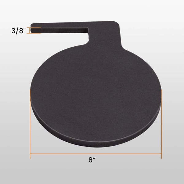 Dueltræ Paddles, 6" Diameter, 3/8" Tykkelse, AR500 Stål, 10 kg Vægt, DIY Samling Kompatibel