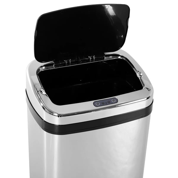 Automatisk Affaldsspand, 30 Liter Kapacitet, Rustfrit Stål Materiale, Batteridrevet, Sensor Detektion, Moderne Design