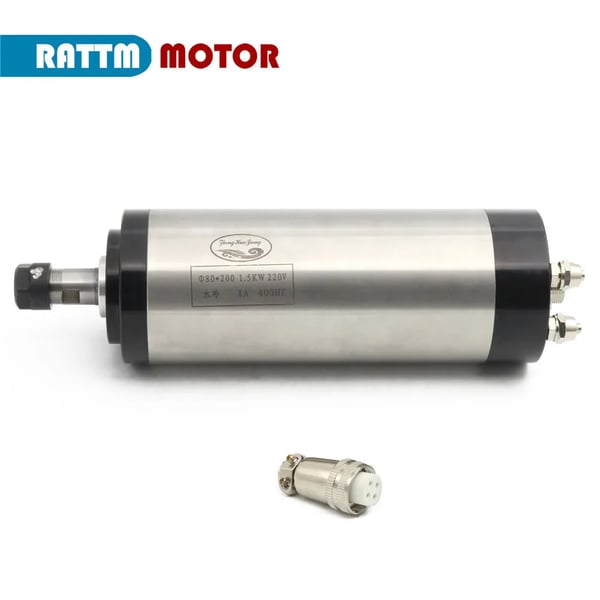 CNC Spindle, 1,5 kW Effekt, 10-24000 omdr./min Hastighed, ER16 Kompatibilitet, 80 mm Fastgørelse, CE Certificeret