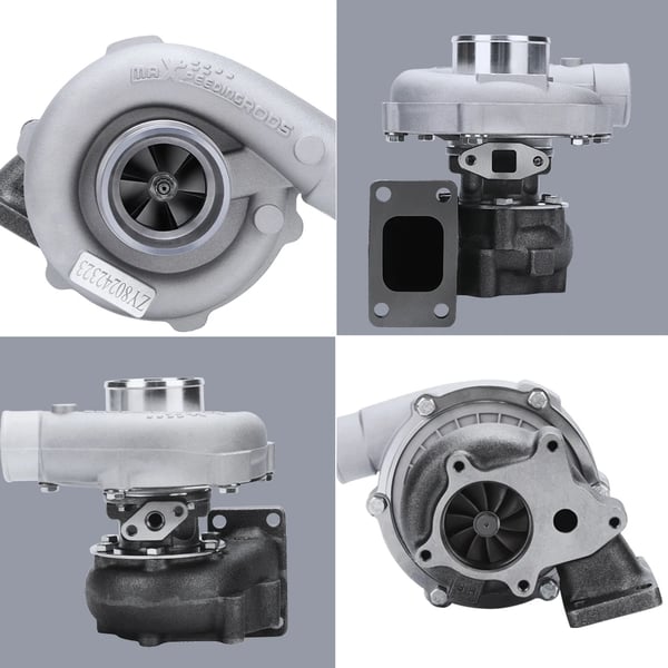 Turbocharger, Højtydende eftermarked erstatning, Dimensioner 26x25x23 cm, Kompatibel med 1.5L til 2.5L motorer, Øg hestekræfter op til 400+, Oliekølet
