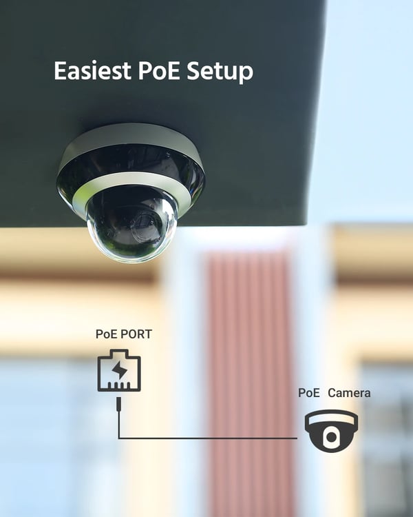 Säkerhetskamera, 4MP Super HD, 4X optisk zoom