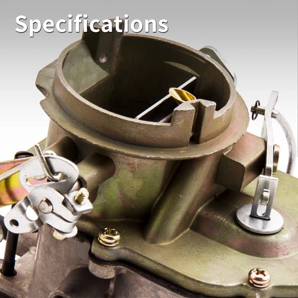 Karburator til Dodge Chrysler 318 motor, konstruktion i zinklegering, passer til modeller fra 1967-1980, inkluderer pakning.