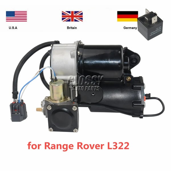 Ilmansuspensiocompressori, yhteensopiva Land Rover Range Rover L322:n kanssa, Hitachi-tyyppi, kestävä rakenne