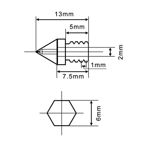 3D-printerdyser, flere størrelser, holdbart metalmateriale,0.2MM, gøre-forskel