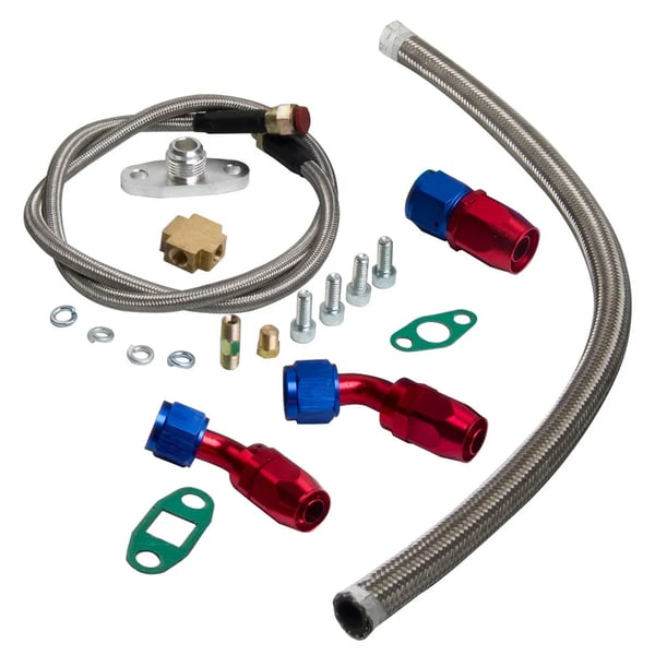Turbocharger, Boost op til 400+ HK, Passer til 1.5L til 2.5L motorer, T3 T4 udstødningsflange, olieafkølet, kompressor A/R 0.5