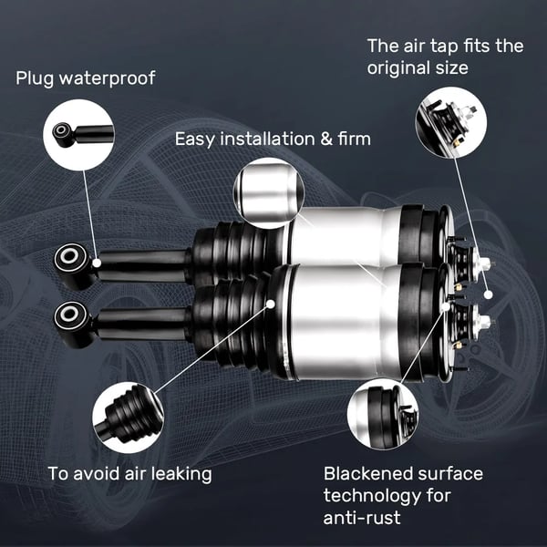 Luftaffjedringsfjederpose, Længde 75 mm, Bredde 21 mm, Højde 15 mm, Vægt 12 kg, Passer til Range Rover Sport